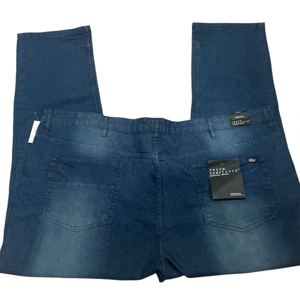 Truth Substance Men's Blue Jeans Relaxed Fit - Picture 4 of 7